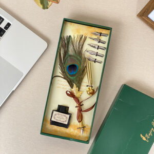 Vintage Peacock Pen Set