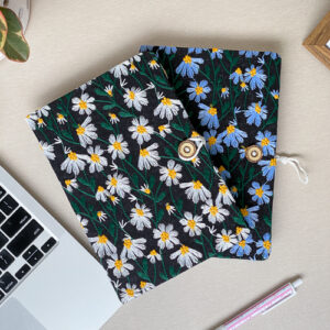 Embroidered Floral Fabric Journal